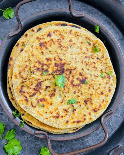 Paneer prantha plate